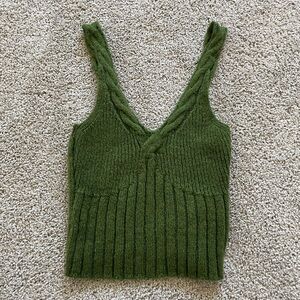 Anthropologie Green Sweater Tank